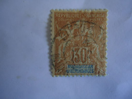 MADACASCAR  FRANCE  COLONIES USED   STAMP 30C  WITH POSTMARK - Autres & Non Classés