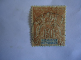 MADACASCAR  FRANCE  COLONIES USED   STAMP 30C  WITH POSTMARK - Otros & Sin Clasificación