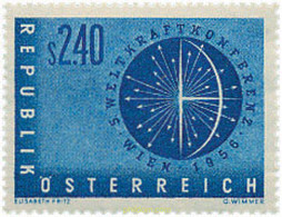 119613 MNH AUSTRIA 1956 5 CONFERENCIA MUNDIAL DE ENERGIA - Neufs