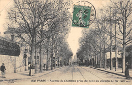 CPA 75 PARIS 14e AVENUE DE CHATILLON PRISE DU PONT DU CHEMIN DE FER - Paris (14)