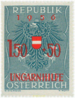 200673 HINGED AUSTRIA 1956 A FAVOR DE LOS REFUGIADOS HUNGAROS - Neufs