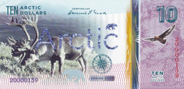 Arctic 10 Dollars 2020 Renne POLYMER  Emission Privée UNC - Ficción & Especímenes