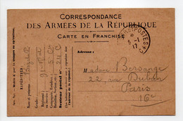 - Carte En Franchise TRÉSOR ET POSTES SP 24C Pour PARIS 5.1.1917 - CORRESPONDANCE DES ARMÉES DE LA RÉPUBLIQUE - - Briefe U. Dokumente
