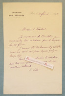 ● L.A.S 1895 Ernest VALLE Député Avocat Fut Garde Des Sceaux - Né à Avize (Marne) - Rare Lettre Autographe - Politiques & Militaires