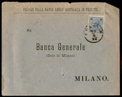 F.P.A. N. 49 - 10 Kreuzer (54) Su Busta Da Trieste A Milano Del 10.8.1892 - Other & Unclassified