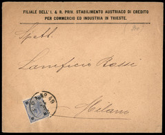 F.P.A. N. 49 - 10 Kreuzer (54) Su Busta Da Trieste A Milano Del 24.3.1893 - Sonstige & Ohne Zuordnung