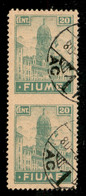 1919 - 20 Cent Veduta (A37g) Usato - Coppia Verticale Non Dentellata Al Centro - Other & Unclassified