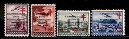 1941 - Croce Rossa (35/38) - Serie Completa - Gomma Integra - Notato 1,50 Su 20 Din (37ab) Con Rombi A Cavallo - Autres & Non Classés