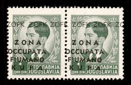 1941 - 1 Din (3bb Varietà Bc) Coppia Orizzontale Con Le Soprastampe Spostate - Gomma Integra - Non Catalogato - Other & Unclassified