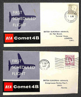 1960/1961 - BEA Comet 4B - 9 Aerogrammi Di Primi Voli Del Periodo - Other & Unclassified