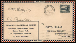 1931 (24 Giugno) - Harbour Grace Copenhagen - Aerogramma Del Volo Con Firme Dei Piloti - Other & Unclassified