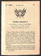 1860 (28 Marzo) - R Decreto 4057 - Emissione Del Debito Delle Province Dell'Emilia E Della Toscana Con Emissione Di Nuov - Other & Unclassified