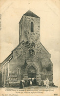 CPA 61 MÉNIL-GONDOUIN Eglise Vivante , Façade-Animation - Le Sculpteur Et M. Le Curé PAYSANT- Ed.M.Lizot Putanges*2 Scan - Putanges