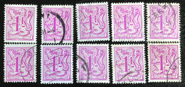 België - Belgique - C12/28 - (°)used - 1977 - Michel 1902 - Cijfer Op Heraldieke Leeuw Met Wimpel - 10x - 1977-1985 Chiffre Sur Lion