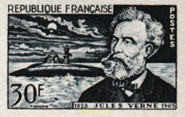 603760 MNH FRANCIA 1955 50 ANIVERSARIO DE LA MUERTE DE JULIO VERNE - Ecrivains