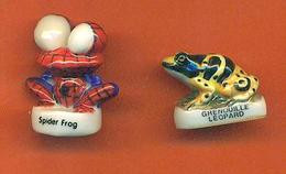 Lot De 2 Feves De La Serie Les Froggies 2005 - Grenouille Léopard Et Spider Frog - Cartoni Animati