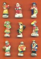 Lot De 9 Feves Porcelaine Sur Les Fetes , Les Mois Diverses - Personnages