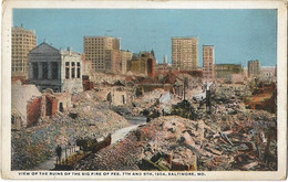 Etats Unis -  Baltimore -   View  Of  The    Ruins  Of The  Big  Fire  Of  Fer   7 Th  And 8 Th   1904 - Baltimore