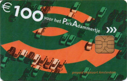 STATIONNEMENT PAYS-BAS NEDERLAND CARTE A PUCE PREPAID CHIP CARD NO PIAF 100 EUROS UNITES AMSTERDAM - Sin Clasificación