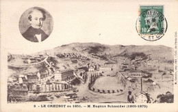 CPA France - Saône Et Loire - Le Creusot En 1851 - M. Eugène Schneider - 1805 - 1875 - Oblitérée 1923 - M. Gauche Edit. - Le Creusot