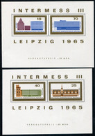 DDR / E. GERMANY 1965 800th Anniversary Of Leipzig Blocks MNH / **.  Michel Blocks 23-24 - Ungebraucht