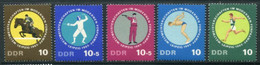 DDR / E. GERMANY 1965 Modern Pentathlon Championships MNH / **.  Michel 1133-37 - Neufs