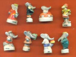 Serie Complete De 8 Feves   "  Babar  " Voir Etat - Personen