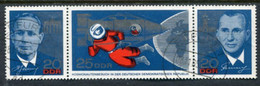 DDR / E. GERMANY 1965 Visit Of Soviet Astronauts Strip Used.  Michel 1138-40 - Oblitérés