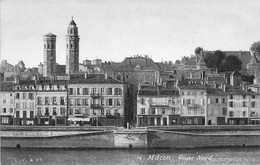 CPA France - Saône Et Loire - Mâcon - Quai Nord - L. V. & Cie - Aqua Photo Paris - Colorisée - Tours - Macon