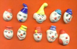 Serie Complete De 10 Feves   "  Les Clowns " 199? - Personaggi