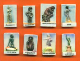 Serie Complete De 8 Feves   "  Statues Celebres  " 1995 - Regions