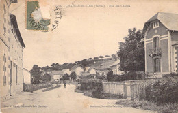 CPA France - Sarthe - Château Du Loir - Rue De Chalets - Moriceau Nouvelles Galeries Edit. - Oblit. 1924 - J. Merel Phot - Chateau Du Loir