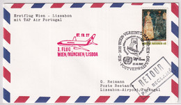 27.10.1987 - Erstflug WIEN - LISSABON Mit  TAP Air Portugal - Nations Unies Frankatur - Andere & Zonder Classificatie