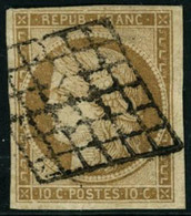 Obl. N°1 10c Bistre - TB - 1849-1850 Ceres