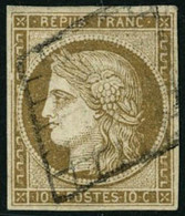 Obl. N°1 10c Bistre - TB - 1849-1850 Ceres