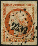 Obl. N°5 40c Orange, Grandes Marges - TB - 1849-1850 Ceres