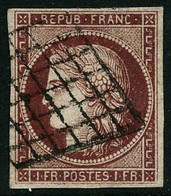 Obl. N°6 1F Carmin Foncé - TB - 1849-1850 Ceres