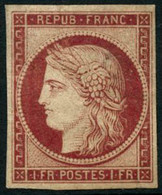 ** N°6F 1F Carmin, Réimp - TB - 1849-1850 Ceres