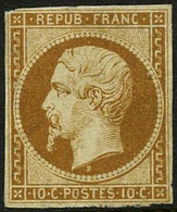 (*) N°9 10c Bistre, Neuf Sans Gomme Qualité Standard, Signé JF Brun, RARE - TB - 1852 Louis-Napoléon