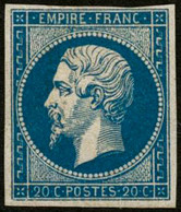 ** N°14A 20c Bleu, Type I - TB - 1853-1860 Napoléon III