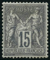 ** N°77 15c Gris, Très Bien Centré  - TB - 1876-1898 Sage (Tipo II)