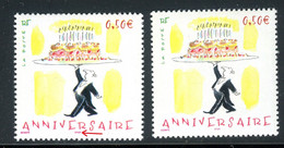 Variété - N° Yvert 3688 - 1 Exemplaire  ITVF Très épais + 1 Normal Fin - Neufs ** Luxe - V  982 - Unused Stamps