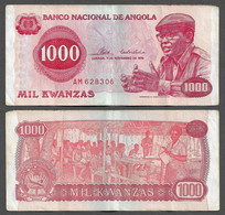 ANGOLA 1000 KWANZAS 1976 Pick 113 F/VF (NT#08) - Angola