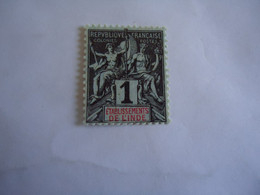 INDIA  FRANCE  COLONIES MLN   STAMP 1C - Autres & Non Classés