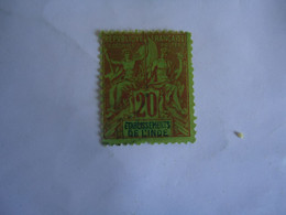 INDIA  FRANCE  COLONIES  USED  STAMP 20C - Otros & Sin Clasificación