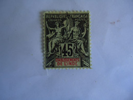 INDIA  FRANCE  COLONIES  MLN  STAMP 50C - Other & Unclassified