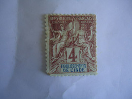INDIA  FRANCE  COLONIES  MLN  STAMP 4C - Other & Unclassified