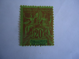 INDIA  FRANCE  COLONIES  MLN  STAMP 20C - Autres & Non Classés