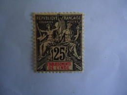 INDIA  FRANCE  COLONIES  MNH   STAMP 25C - Autres & Non Classés