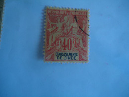 INDIA  FRANCE  COLONIES  USED   STAMPS 40C - Sonstige & Ohne Zuordnung